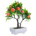 thumbnail image 4 of Melocón artificial en maceta Árbol bonsai planta en maceta de frutas falsas planta artificial decorativa, 4 of 6