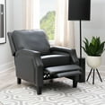 thumbnail image 3 of Powell Hank Faux Leather Push Back Recliner, Gray, 3 of 14
