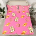 thumbnail image 2 of Feelyou Hippie Cowgirl Boot Bed Sheets for Kids, Southwestern Hat King Sheets, Pink Princess Style Sheet Set, Super Cozy Room Decor, 4 Pieces, 2 of 7