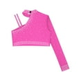 thumbnail image 5 of YUUMIN Kids Girls Jazz Hip Hop Dance Crop Tops Athletic Cami Shirt Dance Party Fancy Vest Top Activewear Hot Pink 14, 5 of 6