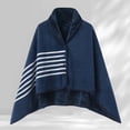 thumbnail image 2 of Wearable Blanket, Audhol Women's Winter Coral Fleece Double Layer Multifunctional Outdoor Cold Proof and Warm Plaid Blanket Home Shawl Lap Blanket Dark Blue, B, 2 of 3