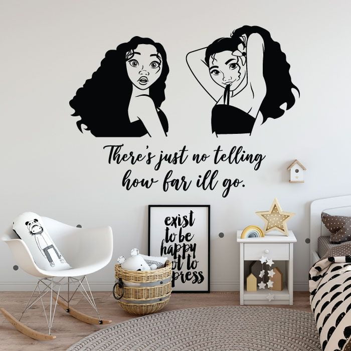 Theres Just No Telling How Far Ill Go Disney Vinyl Wall Art Sticker