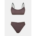thumbnail image 2 of Cupshe Women's Bikinis Rib Mineral Wash Scoop Neck Top & Hipster Swimwear Set, 2 of 8