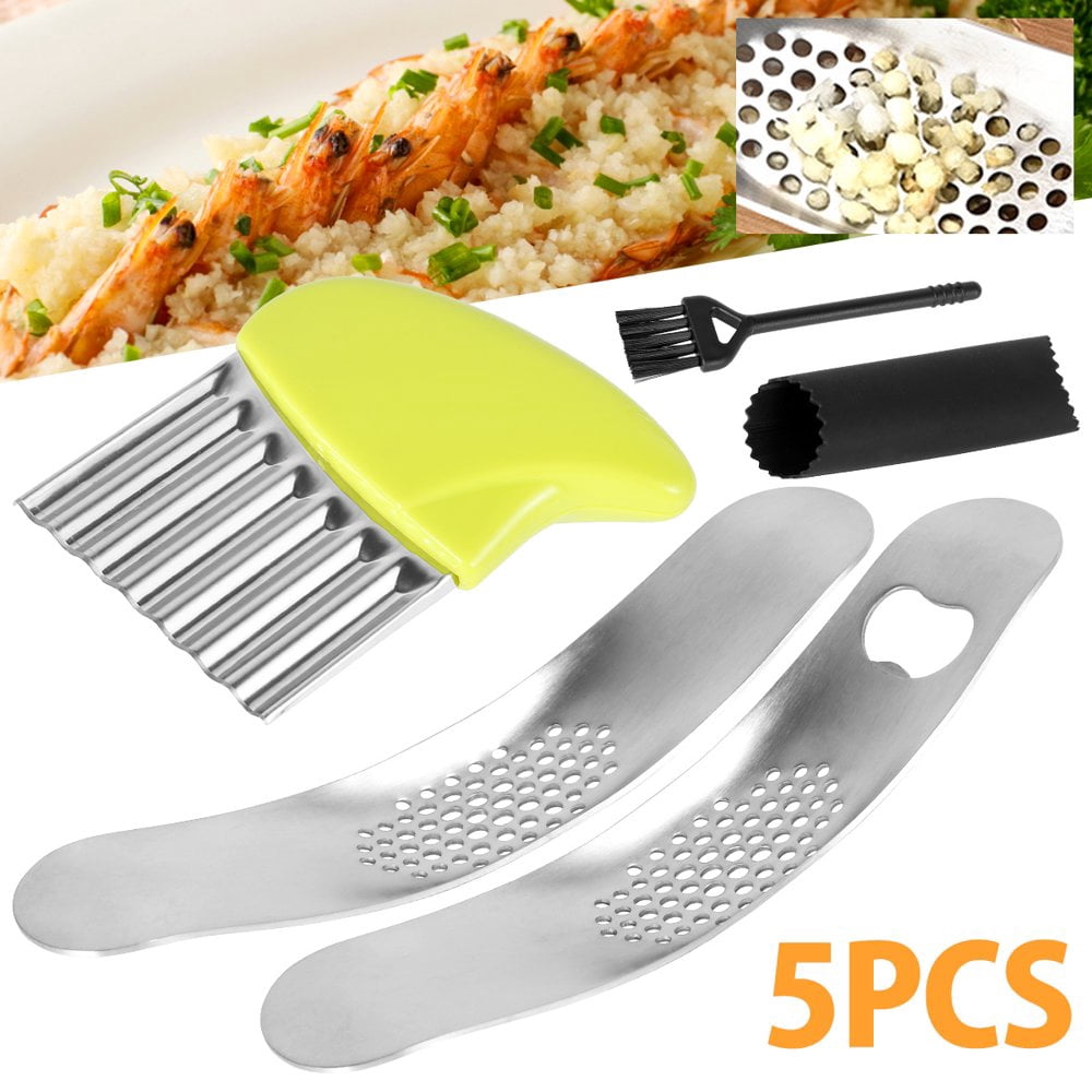 POINTERTECK Garlic Press Rocker Set Stainless Steel Ginger Crusher