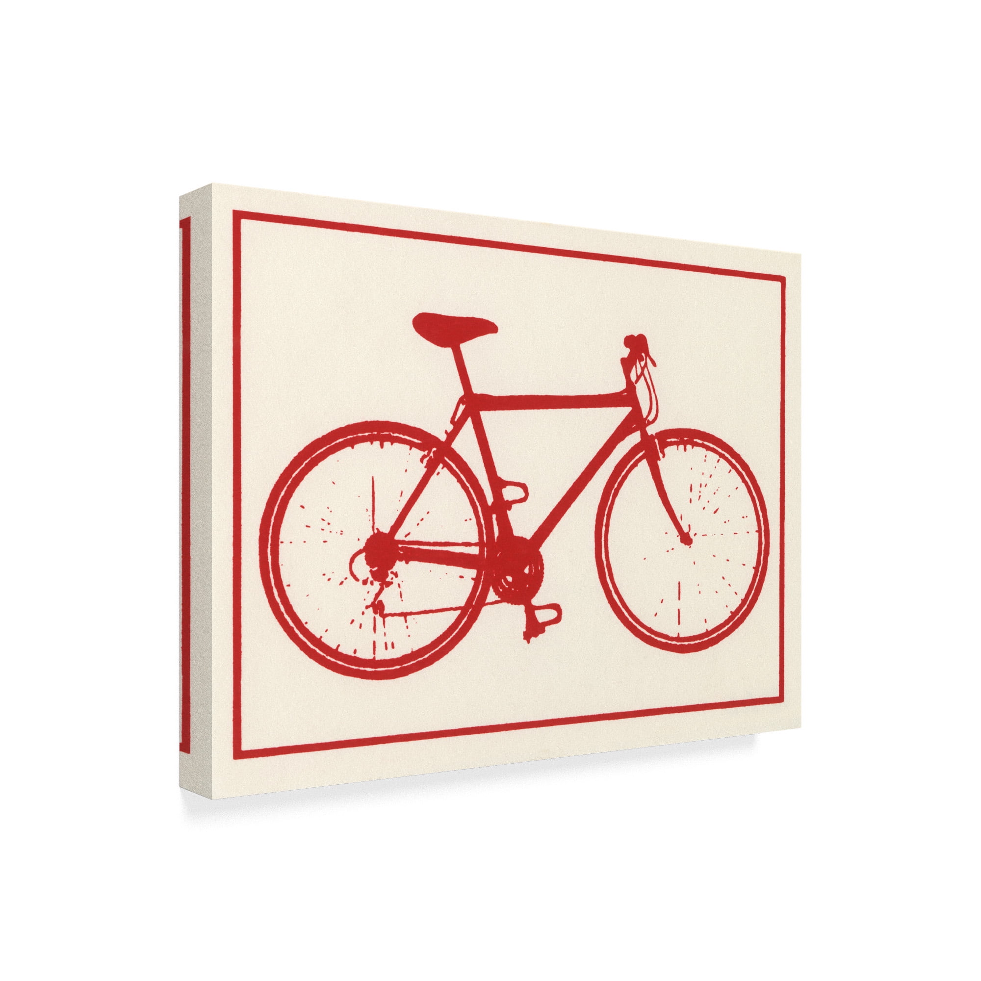 Trademark Fine Art 'Red Bike Flat' Canvas Art by Crockett Collection