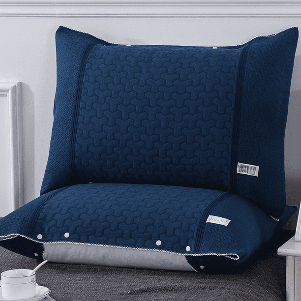Toalla de almohada de estilo europeo, antideslizante, que no se desprende, de algodón puro, de una sola pieza, de gasa de alta calidad, de algodón puro, para el hogar, funda fija, almohada, pañuelo