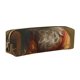 thumbnail image 1 of Disketp Haystack Meditating Cat Estuche de Lápices de Cuero con Cierre, Estuche Compacto para Papelería, Bolígrafos y Accesorios Pequeños, 1 of 7