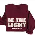 thumbnail image 4 of Be The Light Sweatshirt – Christian Christmas Sweater, Religious Bible Verse Holiday Pullover, Faith-Based Gift for Men & Women, 4 of 7
