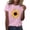 Pink, variant on Summer Tops for Women Boho Beach Vacation T-Shirt Graphic Print Round Neck Short Sleeve Casual Loose Sunflower Tee, Pink XXL