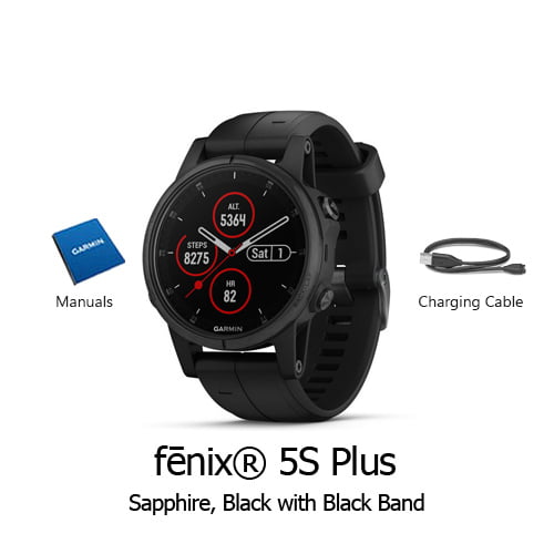 Kænguru Korn defekt Restored Garmin Fenix 5S Plus Sapphire Black with Black Band Multisport GPS  Watch (Refurbished) - Walmart.com