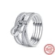 thumbnail image 3 of Authentique 100% 925 argent Sterling couronne coeur fleur aile clair Zircon scintillant CZ Pantaro anneaux pour femmes bijoux anniversaire, 3 of 5