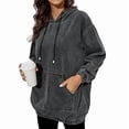 thumbnail image 3 of Women Vintage Fall Denim Casual Trendy Oversized Denim Hooded Sweatshirt Jean Cute Pullover Hoodies, 3 of 7