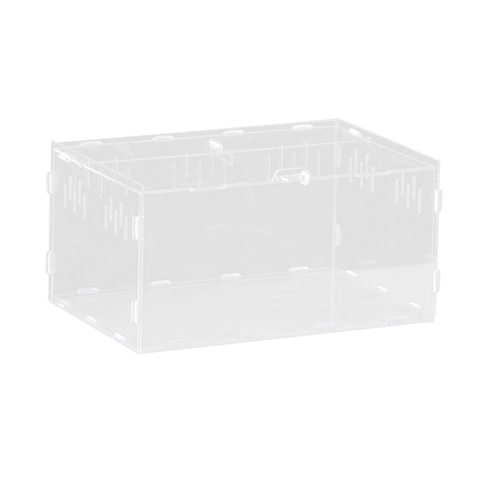 Fzaqwen Reptile Breeding Box Acrylic Snake Cage Tank with Basin Animal Habitat Hatching Case Turtle Transport Container Pet Houses Suitable for Home Use Repti 30x20x15cm