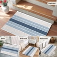 thumbnail image 6 of 2x3 Washable Area Rugs,Blue Stripes Abstract Geometric Non-Slip Soft Rug Indoor Carpet,Floor Rugs for Living Room Bedroom, 6 of 9