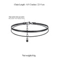 thumbnail image 3 of FindChic Anklets for Women Black Layered Ankle Bracelets Non-Tarnish Stainless Steel Adjustable Waterproof Flat Snake Foot Chain, Summer Beach Jewelry Gifts for Mothers Day/Graduation, 3 of 8