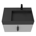 thumbnail image 2 of Amazon 30" Gray Wood Floating Vanity with Black Top and Black Trim, 2 of 10