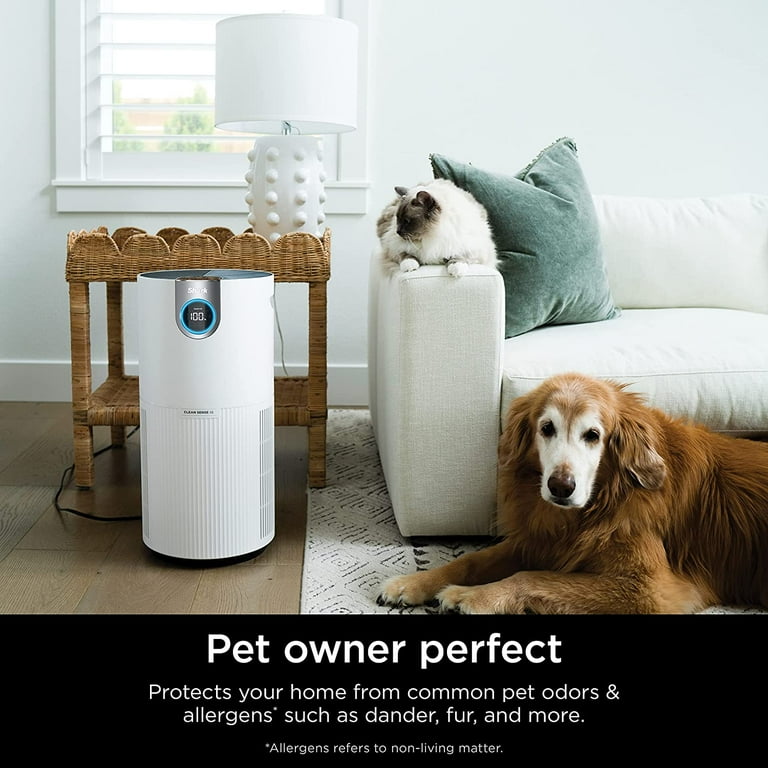 Shark HP201 Clean Sense Air Purifier MAX for Home Allergies HEPA Filter 1000 Sq Ft Large Room Kitchen Captures 99.98 of Particles Pollutants