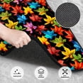 thumbnail image 3 of Pofeuu Rainbow Colorful Maple Leaves Print Car Foot Mat Set of 4 Pieces - All-Weather Full Set Floor Mats for Cars Trucks SUVs, 3 of 7