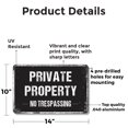 thumbnail image 2 of Private Property No Trespassing 10 Inch x 14 Inch Novelty Aluminum Metal Sign No Soliciting No Shortcuts Weatherproof Perfect for Yards Driveways Fences Fun Gift for Homeowners, 2 of 6