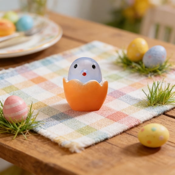 Sruoe Easter Glow-in-the-Dark Chick Figurines, Mini Chick Statues for Easter Egg Stuffers, Easter Basket Fillers, Garden Decor, Spring Home Decor and Party Favors