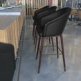 thumbnail image 2 of Flash Furniture Margo 30"H Square Mid Back Barstool, Black/Walnut (Set of 2), 2 of 12