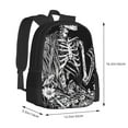 thumbnail image 2 of Balery Gothic Skull Floral Art Backpack for Men and Women - Durable 600D Oxford Cloth -Large Capacity, Water-Resistant School, Travel, and Hiking Bag, 2 of 7