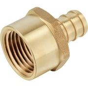 50 PCS EFIELD Pex 1/2 Inch x1/2 Inch Female NPT Adapter Brass Barb Crimp Fittings For Potable Plumbing Application, ASTM F1807
