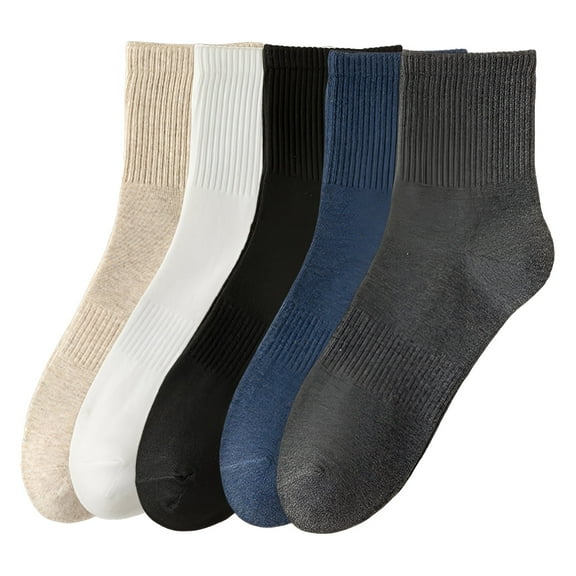 TELOLY 5Pairs Mens Ankle Socks9-13Mens Ankle Socks Size 9-11 Men's Socks ,Colormixing1