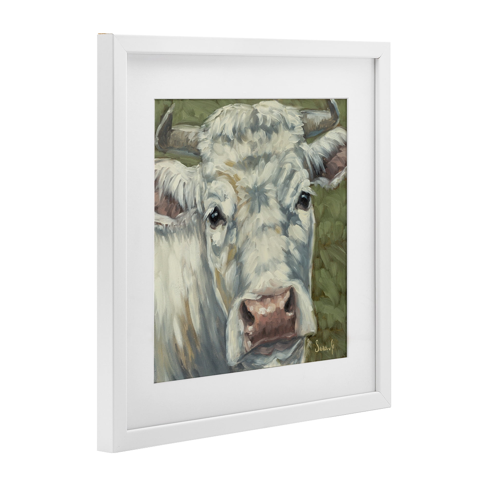 Stupell Industries Pearl Of The Pasture White Framed Print Under Glass, design by Sara G. Designs
