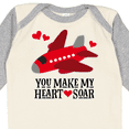 thumbnail image 4 of Inktastic Valentines Day Airplane Hearts Boys or Girls Long Sleeve Baby Bodysuit, 4 of 5
