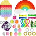 thumbnail image 1 of CPDD Jouets POP Fidget Packs Moins de 10, Figurines Simples avec Balles Anti-Stress, Cube Fidget Dimple Digits Mochi, Pack Sensoriel Fidget Pas Cher 28 Boîte Fidget (E), 1 of 7