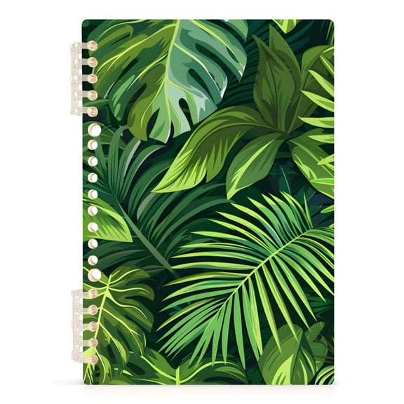 Palm Leaf Plant Spiral Journal Notebook College Ruled Notebook 8.3" x 5.7" A5 Lined Thick Paper Page