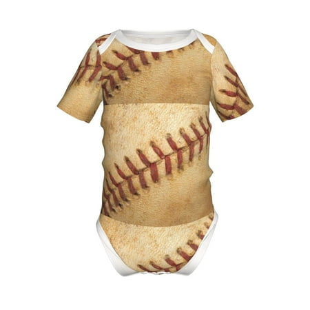 

Coaee Vintage Baseball for Soft Baby Short-Sleeve Bodysuit Baby Climbing Clothes Baby Girls Boys Bodysuit Romper-12 Months