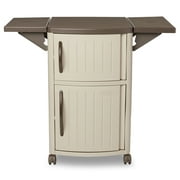 Suncast DCP2000 Portable Outdoor Prep Serving Grill Station Table and Cabinet