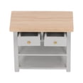 thumbnail image 4 of Gabinete de baño en miniatura de madera de abedul, Vintage, exquisito, Simple, multifuncional, Mini muebles DIY para casa de muñecas 1/12, color gris, 4 of 5