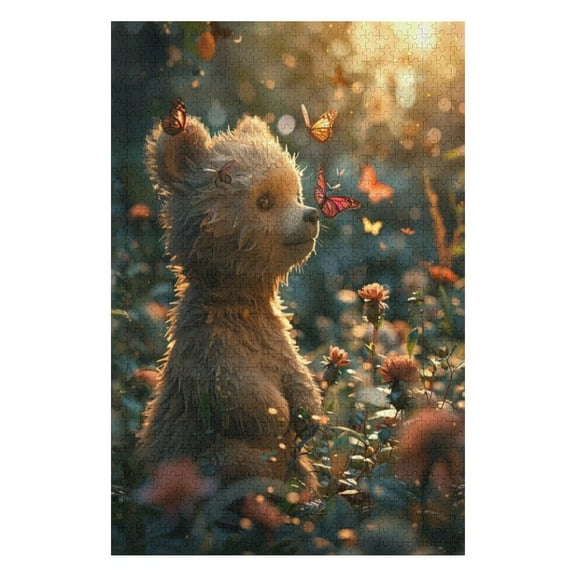 Puzzles for Adults 300 Pieces - Adorable Bear Funny Puzzles Educational Toys, Birthday Christmas Valentine's Day Gift