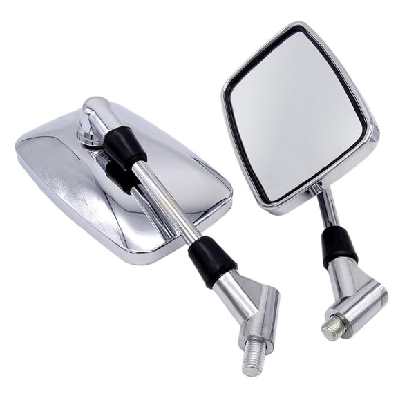 1 Pair 10mm Universal Motorcycle Rearview Mirror Handle Bar Side Mirrors For Suzuki