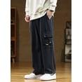 thumbnail image 4 of 2023 Autumn New Cargo Pants Men Multi-Pockets Cotton Casual Wide Pants Male Workwear Loose Straight Trousers Big Size 7XL 8XL, 4 of 6