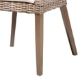 thumbnail image 6 of bali & pari Lara Bohemian Gray Kubu Rattan and Mahogany Wood Dining Chair, 6 of 10