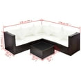 thumbnail image 2 of vidaXL 4 Piece Garden Lounge Set with Cushions Poly Rattan Brown, 2 of 2