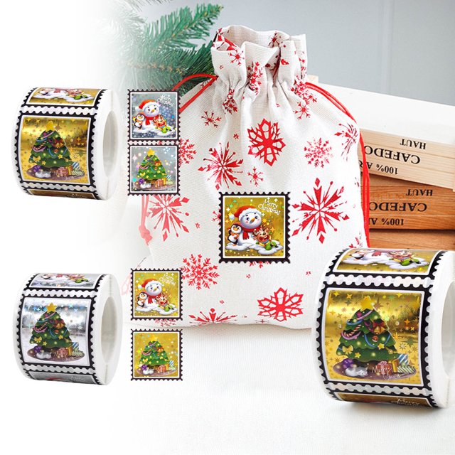 Pegatinas de Navidad LADIGASU 300Pcs para DIY Regalo y Decoración