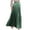 Dark Green, variant on Yucgh Women's Pleated Solid Color Maxi Skirt with Large Swing, A-line Floor Length Skirt, Casual Flowy Skirt with Elastic Waist,Blue,XL