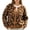 Brown #30, variant on Women Crew Neck Cardigan Sweater Leopard Print Cute Long Sleeve Button Up Sweaters