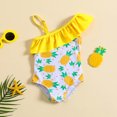 thumbnail image 2 of Mercatoo Summer Toddler Girls Ruffles Swimwear Cartoon Pineapple Prints Beach Swimsuit Bikini Children Bathing Suits Girls, 2 of 7