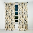 thumbnail image 3 of Designart "Neutral Dreamscape" Floral Blackout Curtain Panels, 3 of 4