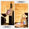 thumbnail image 3 of WHAMVOX Brown Paper Wine Bottle Box with Clear Window for Gifts and Decorative Display 10pcs, 3 of 8