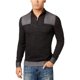 thumbnail image 1 of INC Mens Quarter Zip Pullover Sweater, Negro, Pequeño, 1 of 1