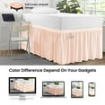 thumbnail image 4 of SGI Bedding Dorm Room Bed Skirt | Twin XL 34" Ruffled Microfiber Bed Skirt | Fade Resistant, Wrinkle Free, Anti-static, Decorative, Extra Storage Space, Clutter-Free | Peach, 4 of 8