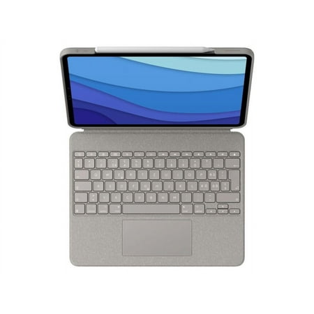 Logitech - Combo Touch Keyboard Folio for Apple iPad Pro 12.9" (5th Gen) with Detachable Backlit Keyboard - Sand