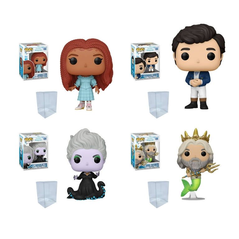 Live Action Little Mermaid Funko Pop Set of 4 with Protector Live Action Little Mermaid Funko Pop Set of 4 with Protector